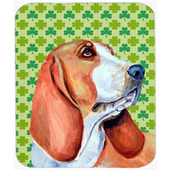 Skilledpower Basset Hound St. Patricks Day Shamrock Portrait Mouse Pad; Hot Pad or Trivet SK235937